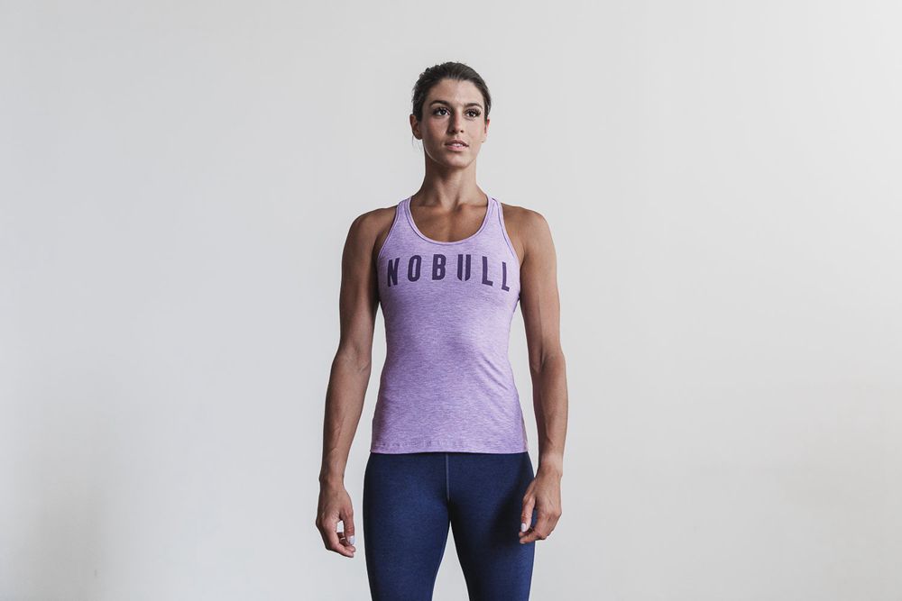 Débardeurs NOBULL Femme Violette - NOBULL Racerback,France (9621-WHJFQ)